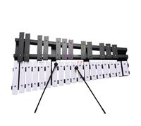 ALFAAL Glockenspiel Xylophone 30 Note Glockenspiel Foldable Xylophone Wooden Frame 5mm Thickness Aluminum Bars With Carrying Bag(A)