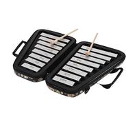 ALFAAL Glockenspiel Xylophone Music Lover 16 Keys Glockenspiel 16-Note Aluminum Plate Xylophone Musical Percussion Instrument With Case Mallets(Black)