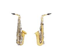 ALFAAL Gold Silver Alto Saxophone E Flat Alto Sax Woodwind Instrument Sax Part For Beginner Student