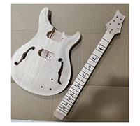 ALFAAL Guitar body 1 Set Unfinished Electric Guitar Neck And Body Guitar Kit DIY Part Guitar DIY Accessory
