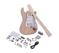 ALFAAL Guitar body 1Set Professional Unfinished DIY Electric Guitar Kit Gifts For Guitar Lovers Music Lovers Guitar DIY Accessory