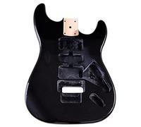 ALFAAL Guitar body Black Guitar Body Poplar Wood For ST Electric Guitar Body Suitable For 24 Frets Guitar Neck Guitar DIY Accessory