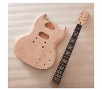 ALFAAL Guitar body DIY 1 Set Guitar Mahogany Body And Neck Unfinished Electric Guitar Kit Guitar DIY Accessory