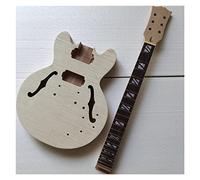 ALFAAL Guitar body DIY 1 Set Unfinished Guitar Neck And Body Electric Guitar Kit Guitar DIY Accessory