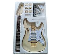 ALFAAL Guitar body DIY Electric Guitar Kit Unfinished Handcraft Electric Guitar For Guitar Basswood Maple Body Guitar DIY Accessory (Color : 02)