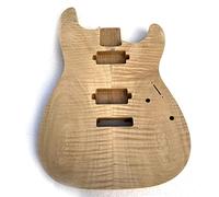 ALFAAL Guitar body For DIY Guitar Accessory Unfinish Electric Guitar Body Alder With Maple Guitar DIY Accessory