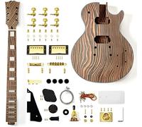 ALFAAL Guitar body Instruments 6 Strings Zebrawood Solid Body For LP Style Electric Guitar Kit Guitar DIY Accessory