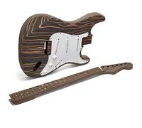 ALFAAL Guitar body Instruments 6 Strings Zebrawood Solid Body For ST Style Electric Guitar Builder Kit Guitar DIY Accessory