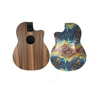 ALFAAL Guitar body Synthetic Material Round Back 39Inch Guitar Cutaway Design 6 Strings Folk Acoustic Guitar Body Guitar DIY Accessory (Color : 02)