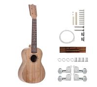 ALFAAL Guitar body Unfinished 23'' 26'' Ukelele 4 Strings Guitar DIY Kit Zebrawood Body Fingerboard Set Guitar DIY Accessory (Color : 26'')