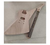 ALFAAL Guitar body Unfinished Electric Guitar Kit Mahogany Neck And Body Guitar DIY Accessory