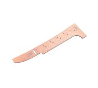 ALFAAL Guitar Bridge Measuring Ruler Bridge Shape Measuring Ruler Dimension Measuring Tool Bridge Making Tool (Color : Gold)