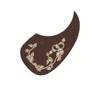 ALFAAL Guitar Elastic Soft Rubber Pickguard Celluloid Engraving Inlaid Acoustic Guitar Pickguard Acoustic Guitar Pickguards