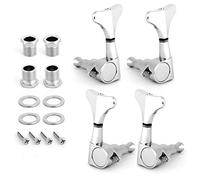 ALFAAL Guitar Sealed Tuners Tuning Pegs Machine Heads 2R2L For 4 String Bass Guitar Accessories Guitar Parts (Color : Silver 4pcs)