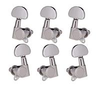 ALFAAL Guitar Sealed Tuning Pegs Semicircle Machine Head Tuners Replacement 3L3R Guitar Pegs Stringed Instruments Parts (Color : Silver)