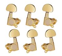 ALFAAL Guitar Sealed Tuning Pegs Semicircle Machine Head Tuners Replacement 3L3R Guitar Pegs Stringed Instruments Parts (Color : Golden)