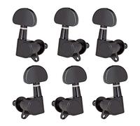 ALFAAL Guitar Sealed Tuning Pegs Semicircle Machine Head Tuners Replacement 3L3R Guitar Pegs Stringed Instruments Parts (Color : Black)