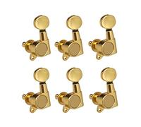 ALFAAL Guitar String Tuning Pegs Tuning Machines Machine Head Tuning Keys Oval Button For Electric Guitar Acoustic Guitar (Color : Gold 6 Left)