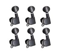 ALFAAL Guitar String Tuning Pegs Tuning Machines Machine Head Tuning Keys Oval Button For Electric Guitar Acoustic Guitar (Color : Black 6 Left)