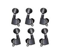 ALFAAL Guitar String Tuning Pegs Tuning Machines Machine Head Tuning Keys Oval Button For Electric Guitar Acoustic Guitar (Color : Black 3 Right 3 Left)
