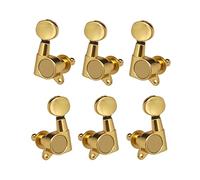 ALFAAL Guitar String Tuning Pegs Tuning Machines Sealed Machine Heads Grover Tuners Tuning Keys Oval Button 6 Left (Color : Gold 3 Right 3 L)