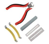ALFAAL Guitar Tool Set String Trimmer String Splitter Fret Grinding Pads Grindstone Green Trimming Tool