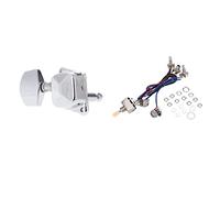 ALFAAL Guitar Tuning Pegs Tuner With Lp Electric Guitar Pickups Wiring Harness Kit