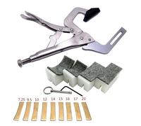 ALFAAL Handheld Guitar Fret Press Clamp Guitar Fret Replacement And Installation Professional Repair Tools Curved Copper Sheet (Color : 02)