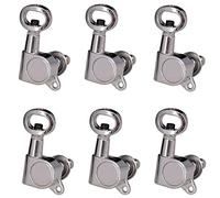 ALFAAL Hollow Handle Guitar Tuners Guitar Pegs Neck Guitar Tuning Tool (Color : Silver 6R)
