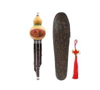 ALFAAL Hulusi Descending B Tune C Tune Flute Cucurbit Silk Beginner Professional Playing Chinese Musical Instrument (Color : C tone)