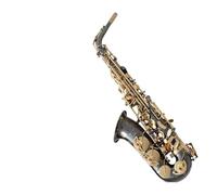ALFAAL Instrument saxophone Advanced E-flat Alto Saxophone Instrument/Wind Instrument Black Nickel Gold Plated Beginner Exam Saxophone