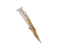 ALFAAL Instrument saxophone BB Soprano Saxophone Nickel Plated With Case Sax Mouthpiece Ligature Reeds Neck(Light Grey)