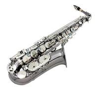 ALFAAL Instrument saxophone Black Nickel Plated Eb Alto Saxophone Professional Woodwind Instrument Black Nickel Sax
