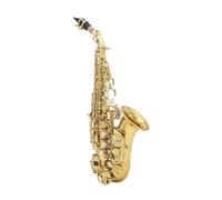 ALFAAL Instrument saxophone Brass Golden Carve Pattern Bb Bend Althorn Soprano Saxophone Sax Pearl White Shell Buttons Wind Instrument