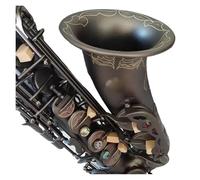 ALFAAL Instrument saxophone Professional E-flat Alto Saxophone Matte Black Nickel-plated Woodwind Instrument With Accessories(High-end leather bag)