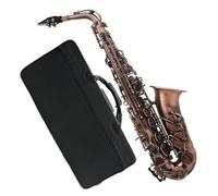ALFAAL Instrument saxophone Red Antique Alto Saxophone E-flat Alto Saxophone Eb Saxophone Brass Material With Bracket Trimmer Accessory(Saxophone)