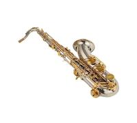 ALFAAL Instrument saxophone Silver Plated Body Key Of Bb Tenor Saxophone Professional Musical Instrument With Case Accessories(Canvas bag)
