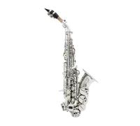 ALFAAL Instrument saxophone The Tone Is Strong Bb Soprano Saxophone Silver Plated Brass Professional Woodwind Instrument B Flat Sax