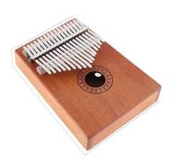 ALFAAL Kalimba 17 Key 17-key Solid Wood Kalimba Thumb Piano Professional Glossy Mahogany With Hand Guard Musical Instrument(C)