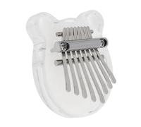 ALFAAL Kalimba 17 Key Mini 8 Key Kalimba Acrylic Transparent Thumb Piano Bear Heart Cat Water Drop Shape Musical Instrument(A)