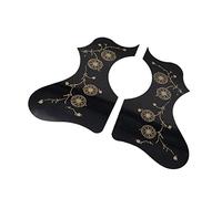 ALFAAL Left And Right Hand Acoustic Guitar Protection Pickguard Anti-scratch Plate Acoustic Guitar Pickguards (Color : 1L1R Bk)