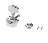 ALFAAL Left Metal Guitar Tuners Tuning Pegs W/Silver Screws For Acoustic Guitar