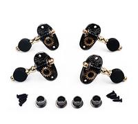 ALFAAL Locking Key Button String Right Left Tuning Pegs Tuners For 3 String Cigar Box Guitar