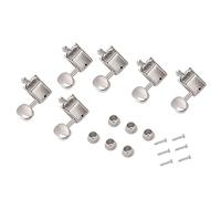 ALFAAL Locking Vintage Acoustic Guitar Oval Knob 6-In-Line Tuners String Tuning Pegs Guitar Tuners Knobs