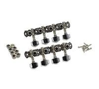 ALFAAL Mandolin Pegs 4 Quadruple 8-string Pegs Button Quasi-knob Winder Silver