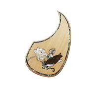 ALFAAL Maple Wood Acoustic Guitar Pickguard With Abalone Inlay Self Sticker Guitar Pickguard Acoustic Guitar Pickguards (Color : 01)