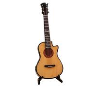 ALFAAL Mini musical instrument models Beautiful Guitar Ornaments Mini Guitar Model Wooden Musical Instrument Gift Decorative Ornaments(13cm)