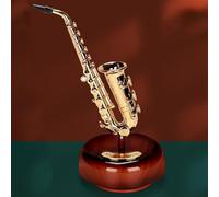 ALFAAL Mini musical instrument models Beautiful Saxophone Ornaments Model Music Box Music Box Model Ornaments Gifts