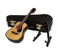 ALFAAL Mini musical instrument models Classical Guitar Wooden Miniature Ornaments Guitar Model Musical Instrument Guitar Decoration Gift Decor For Bedroom(Log color)