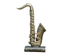 ALFAAL Mini musical instrument models Creative Music Home Furnishing Modern Decor Ornaments Instrument Model Of Resin Crafts Saxophone Gift(Gold)